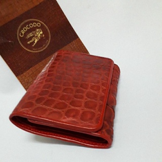 crocrodile red wallet กระเป๋าสตางค์จระเข้1299 for lady