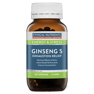 Ethical Nutrients Ginseng-5 Exhaustion Relief 60 Capsules