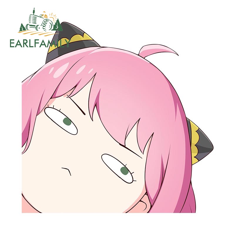 EARLFAMILY 13 ซม.Spy x ครอบครัวรถสติกเกอร์ตลกอะนิเมะกันน้ํารถอุปกรณ์เสริมรถจักรยานยนต์ Campervan Graffiti RV JDM VAN