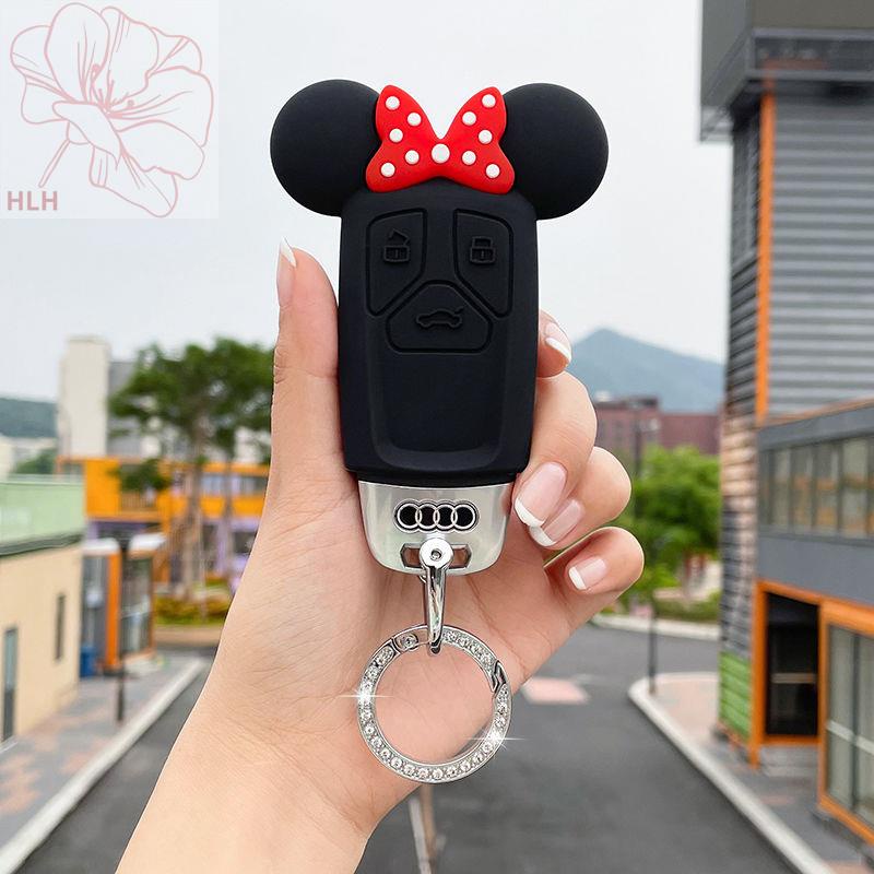 21 Audi A4L key case 2021 รุ่น Q5L ใหม่ A6L หัวเข็มขัด Q5 หญิง A5 ใหม่ Q2L กระเป๋า A3 รถ Q3 shell a5