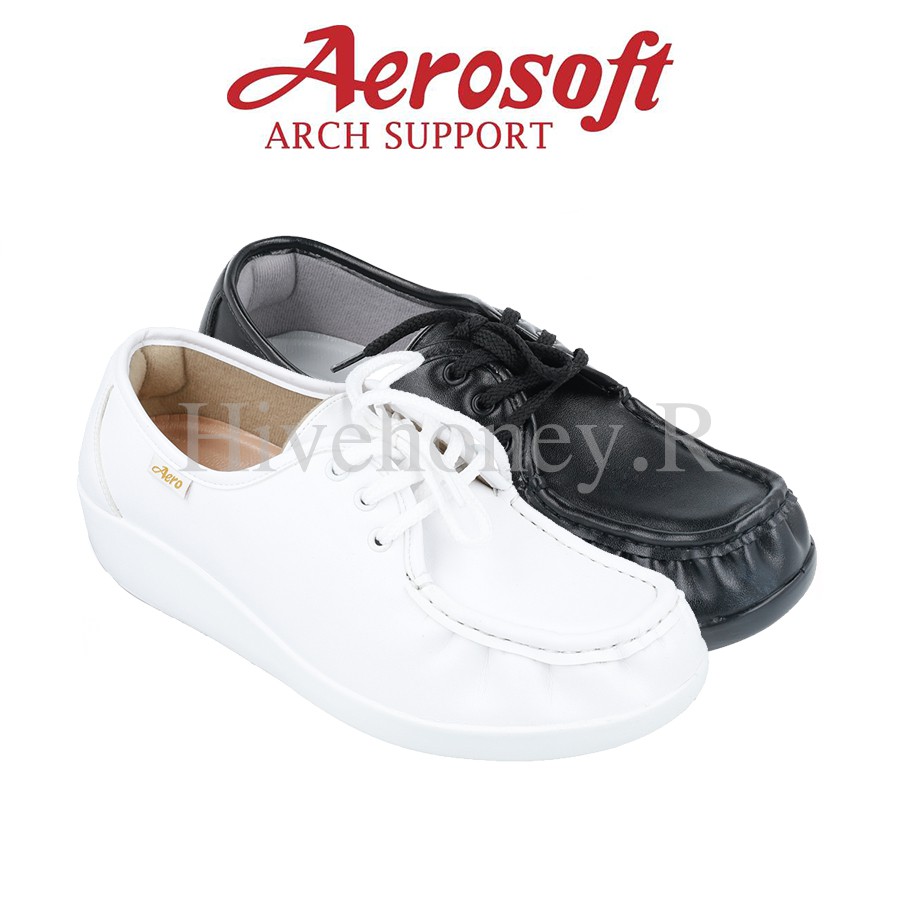 ☁️NW9092☁️ รองเท้าพยาบาล รองเท้าคัชชู เพื่อสุขภาพ aerosoft arch support(แอโร่ซอฟ)