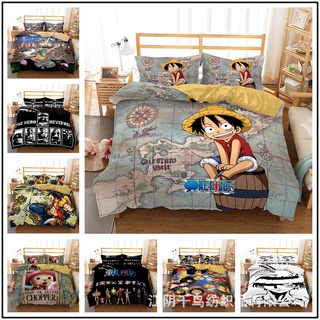 ชุดเครื่องนอน ปลอกหมอน ผ้าห่ม ลายการ์ตูน One Piece Monkey D Luffy