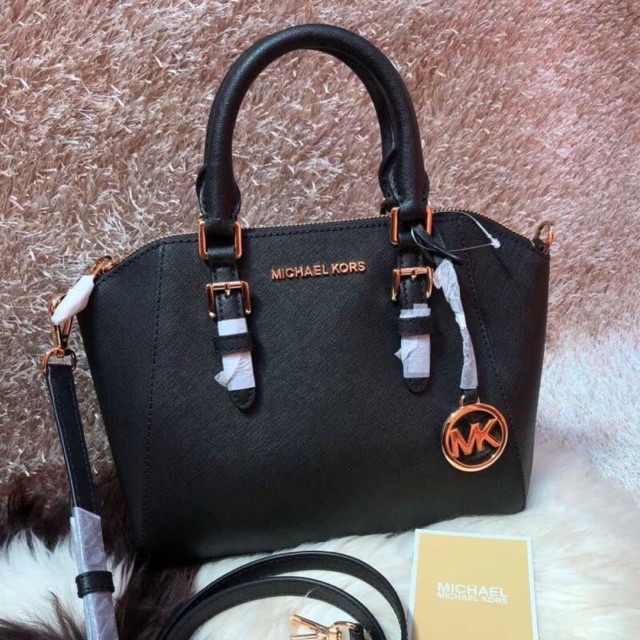 michael kors md messenger leather