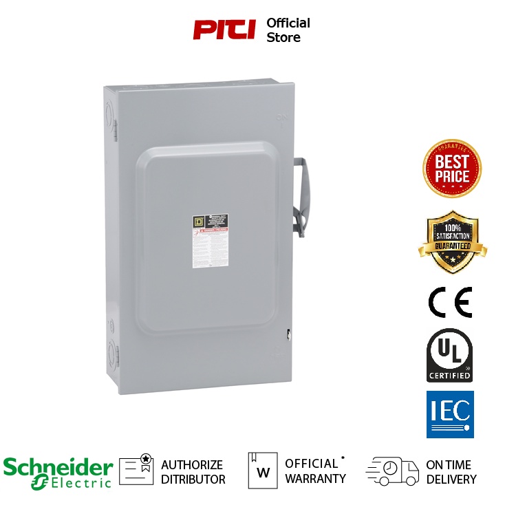 Schneider Safety Switch D224N 200A - 1 เฟส 240 VAC