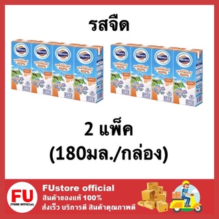 FUstore (2แพ็คx4กล่อง) นมโฟร์โมสต์ รสจืด  foremost milk นมยูเอชทีuht นมพร่องมันเนย 180ml