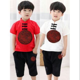 ชุดกี่เพ้าเด็กผู้ชาย มี 2 สี