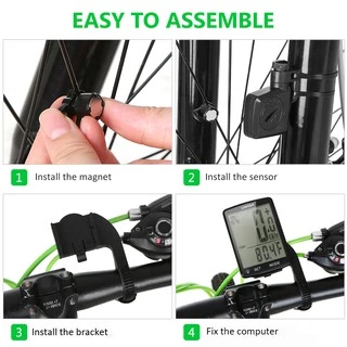 Lixada ไร ้ สายจักรยานคอมพิวเตอร ์ Multi Functional LCD หน ้ าจอจักรยานคอมพิวเตอร ์ จักรยานเสือภูเขา Speedometer วัดระยะทาง IPX6 กันน ้ ําขี ่ วัดอุณหภูมิขี ่ อุปกรณ ์ เสริม