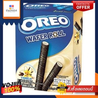 (แพค3)โอรีโอวานิลลาเวเฟอร์โรล 54 กรัม/Oreo Vanilla Wafer Roll 54g(Pack 3) Oreo Vanilla Wafer Roll 54g/Oreo Vanilla Wafer