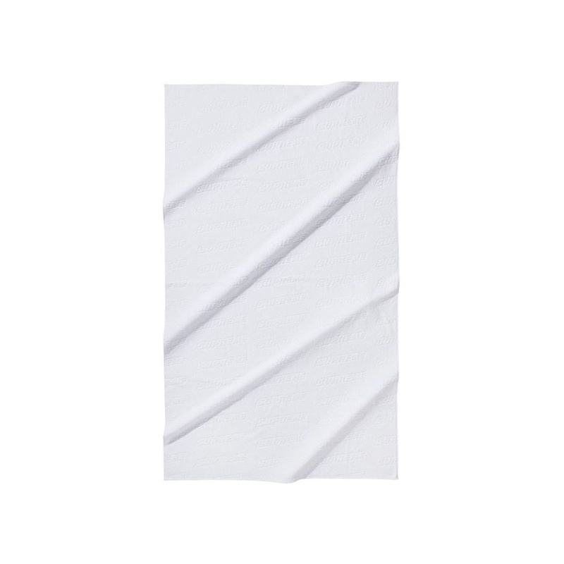 SLUM LTD - Supreme Debossed Logo Beach Towel White