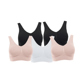 Wacoal Seamless Bra set 5 pcs รุ่น WH9C24 คละสี (สีดำX2-เบจX2-ครีม)