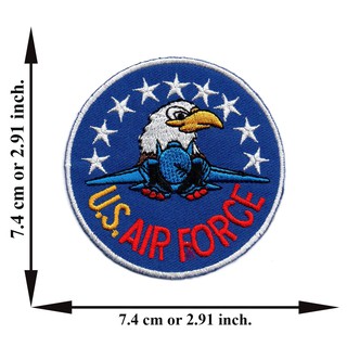 ตัดรีด ตัวรีดติดเสื้อ อาร์มปัก ติดเสื้อปัก ปักเสื้อ DIYลาย U.S AIR FORCE