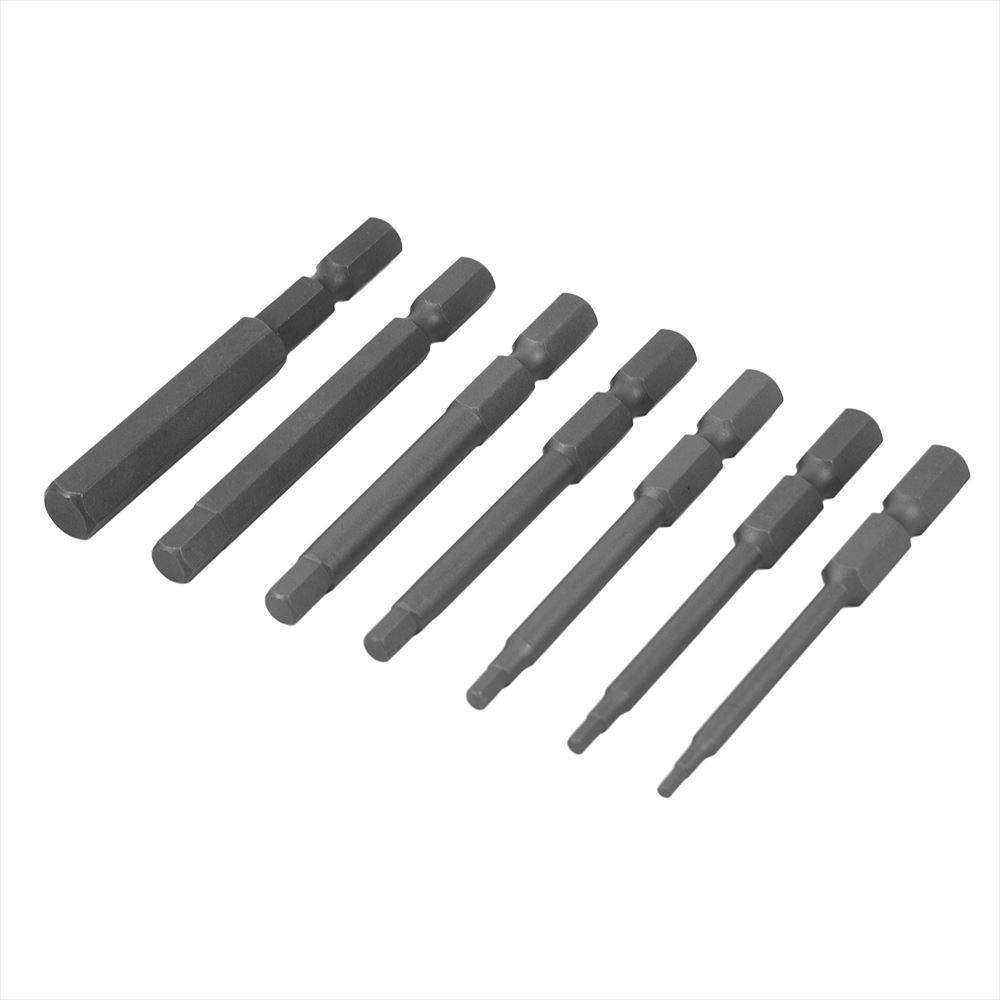 ดอกไขควงหกเหลี่ยม 7 ชิ้น L65MM ( Drill Bit Hex 7Pcs Set L65mm )