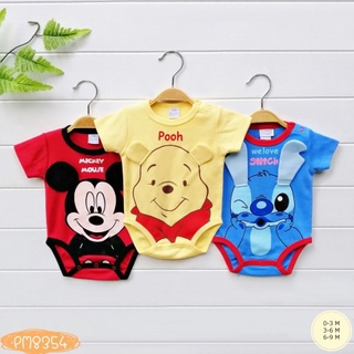 ชุดเด็ก บอดี้สูท (Bodysuit) 3 ตัว ลายมิกกี้ หมีพูห์ สติ๊ช mickey pooh stich