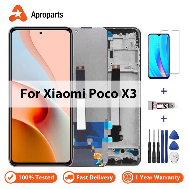 อะไหล่หน้าจอสัมผัสดิจิทัล LCD X3 แบบเปลี่ยน สําหรับ XIAOMI POCO X3 Pro POCO X3 NFC M2007J20CG