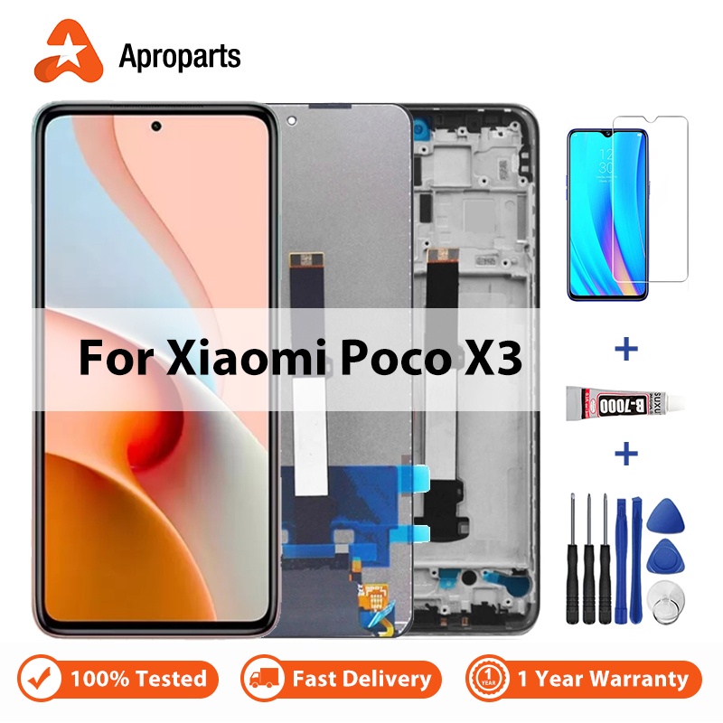 สําหรับ XIAOMI POCO X3 Pro X3Pro NFC MZB07Z0IN M2007J20CG LCD Touch Screen Digitizer Assembly Replac