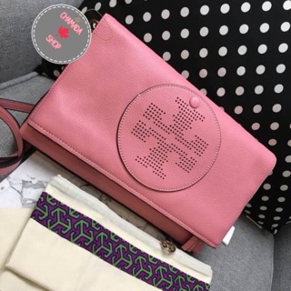 🍃 TORY BURCH PERFORATED LOGO FOLD-OVER CROSSBODY
