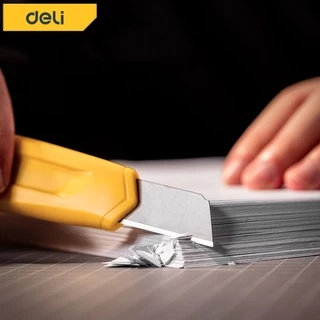 Deli ​คัตเตอร์ มีดคัตเตอร์ อเนกประสงค์ คัตเตอร์จิ๋ว 18mm พกพาง่ายๆ มีดคัทเตอร์โลหะผสมเหล็ก Cutter