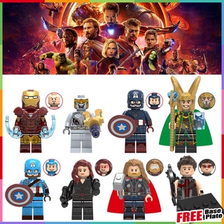 ฟิกเกอร์ Thor Loki Marvel The Avengers Black Widow Captain America ขนาดเล็ก สําหรับสะสม