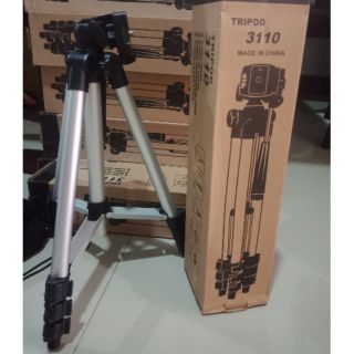 TF tripod ขาตั้งกล้อง 3 ขา รุ่น 3110 ( Black ) ฟรี หัวต่อสำหรับมือถือ