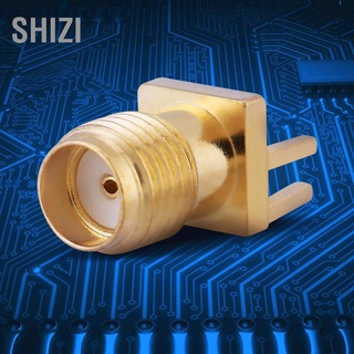 Shizi แจ็คซ็อกเก็ตฐานทองเหลือง Sma Female Pcb Mount 50 Ohm Rf 10 ชิ้น