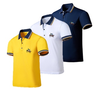 M-8XL Polo Shirt เสื้อโปโลลําลอง ปักลาย ขนาดใหญ่ แฟชั่นฤดูร้อน สไตล์นักธุรกิจ ไซซ์