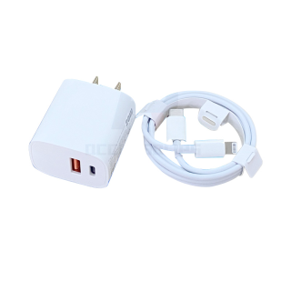 โปรโมชั่น : ชุดชาร์จเร็วสำหรับไอโฟนiphone หัวสายชาร์จสำหรับไอโฟน ไอแพดPD Set QuickCharger รองรับ PD 20W  QC 3.0