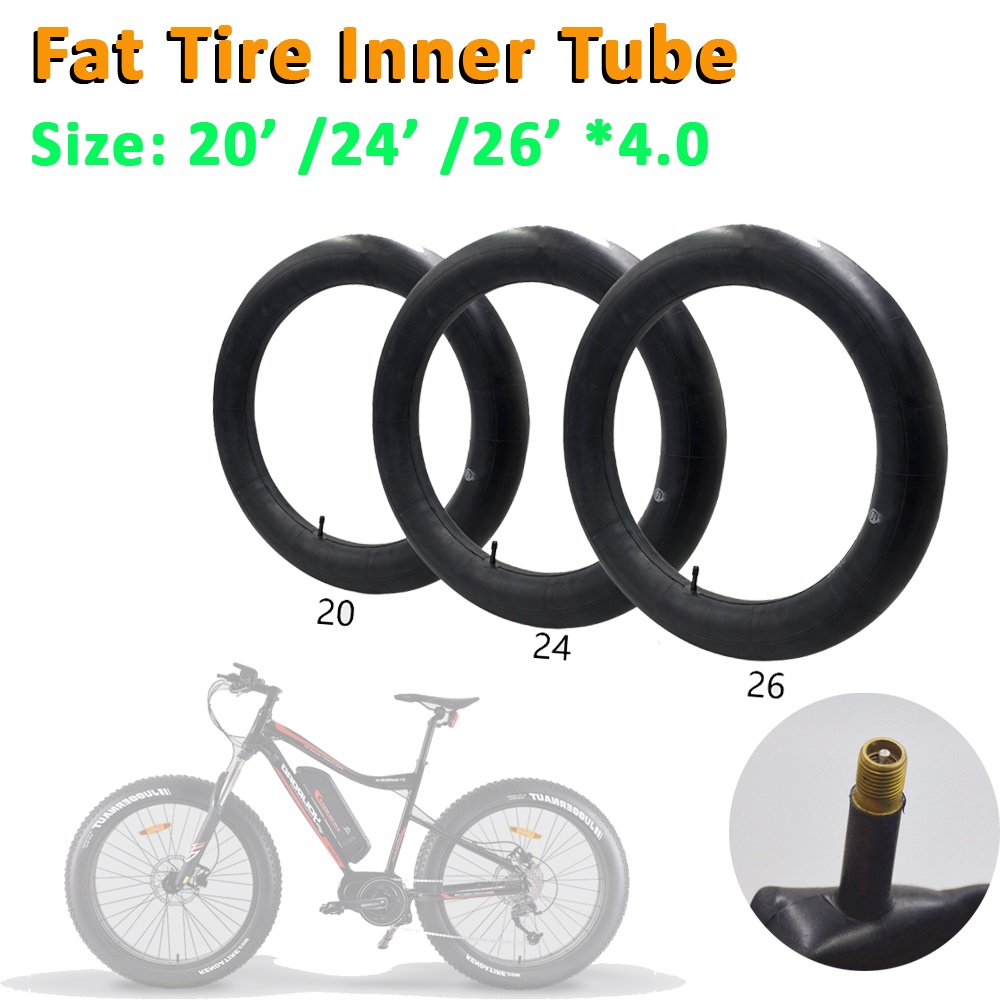 ไขมัน-ยางจักรยานยางใน 20/24/26*4.0 วาล์ว Schrader ท่อกว้างสําหรับ Ebike Sandors Atv ยาง MTB จักรยานห