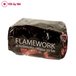 ถ่านอัดแท่ง ถ่านไม้ บาร์บีคิว  3 ก.ก. FLAMEWORK BBQ Natural Charcoal