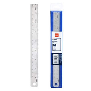 Deli ไม้บรรทัดเหล็ก Steel Ruler 20 ซม./8 นิ้ว No.8462