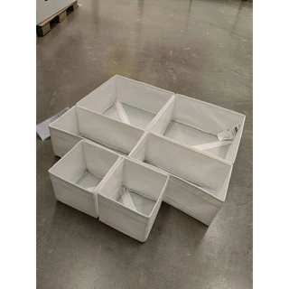 IKEA กล่องผ้า 6 ใบ SKUBB