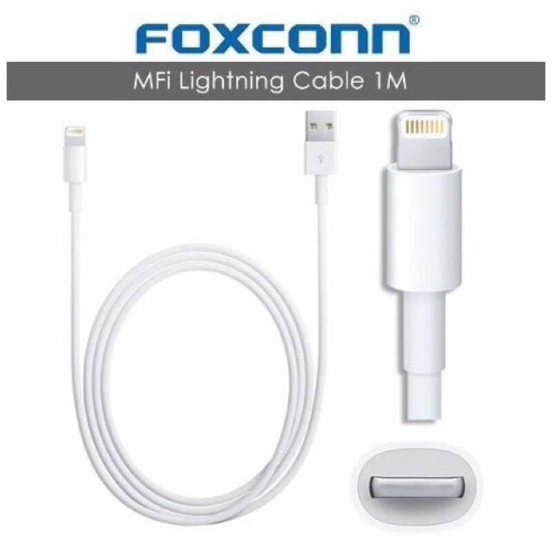 สายชาร์จ ไอโฟน งานต้นฉบับ Foxconn Lightning สำหรับชาร์จเเละซิงค์ข้อมูลได้ iPhone i5,5S,i6,i7,i8,X,XS