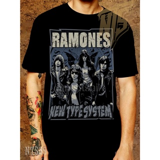 เสื้อยืดผ้าฝ้ายพรีเมี่ยม NTS 39 Ramones ROCK เสื้อยืด เสื้อวง เสื้อดำ สกรีนลายอย่างดี ผ้าหนานุ่ม ไม่หดไม่ย้วย NTS T SHIR