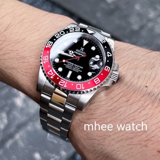 Seiko Mod Coke GMT Style Silver Strap Seiko Movement