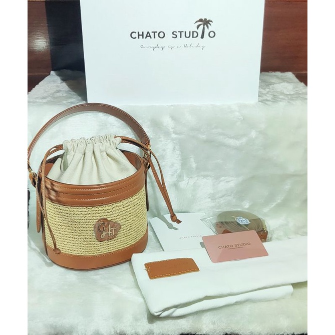 Chatostudio ::Milan Straw Basket Bag 🆕ของแท้