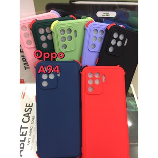 ✨ A94 ✨รุ่นใหม่พร้อมส่ง✨เคสTPUนิ่มสีพื้นปุ่มสีFor Oppo A94/OppoA54/OpposA74(5g)/A74(4g)