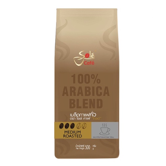 Sole Cafe 100Arabica Blend Medium Roasted Coffee 500g โซเล่ คาเฟ่ โกลด