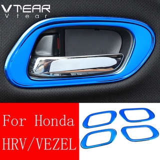 Vtear For Honda HRV / VEZEL / HR-V 2015-2021 มือจับประตูรถยนต์สแตนเลสสําหรับ