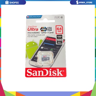 SanDisk:Ultra microSDXC 64GB UHS-I Class10 ความจุ64GB (SDSQUNR-064G-GN3MN) ความเร็ว100MB/s