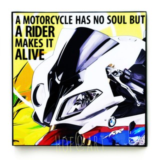 รูปภาพ BMW S1000RR บีเอ็มดับเบิลยู มอเตอร์ไซค์ บิ๊กไบค์ รูปภาพ​ติดผนัง pop art กรอบรูป แต่งบ้าน ของขวัญ ของสะสม