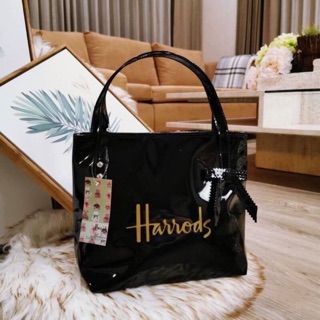 Harrods  London Top handle Shopping Bag With Details