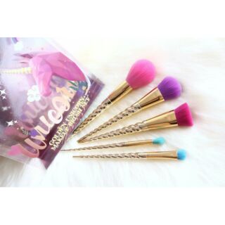 NEE CARA Golden Unicorn Makeup Brush Set 5 Pieces เซ็ทแปรงแต่งหน้านีคาร่ายูนิคอน