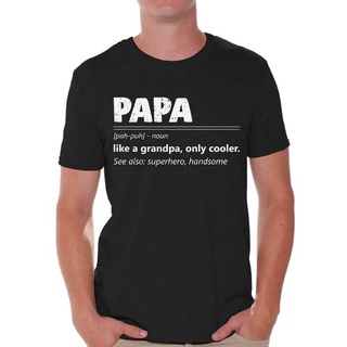 เสื้อยืดชาย เสื้อผู้ชายเท่ - Papa Tshirt สโลแกนตลกเหมือนคุณปู่เท่านั้นเย็นซูเปอร์ฮีโร่หล่อคริสต์มาส