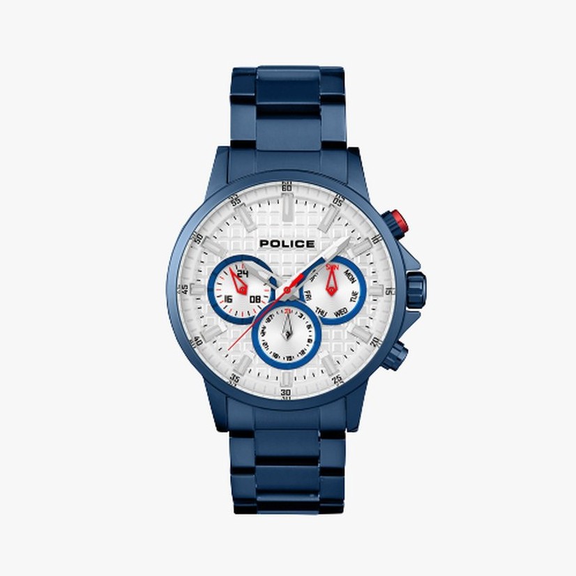 Police นาฬิกาข้อมือผู้ชาย Police Navy blue stainless steel watch รุ่น PL-15535JSBL/04M