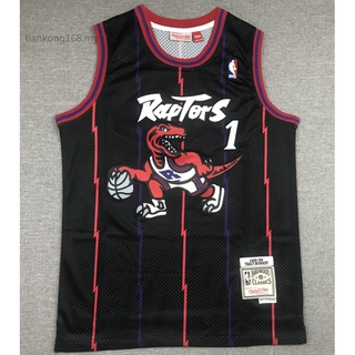 1998-99 NBA รองเท้า Toronto Raptors สําหรับผู้ชาย #เสื้อกีฬาบาสเก็ตบอล ปักลายมังกร สีดํา สไตล์วินเทจ จํานวน 1 ชิ้น