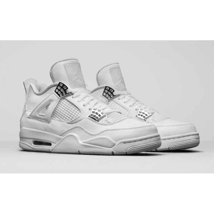 white jordan 4 pure money