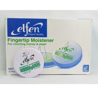 Elfen Fingertip Moistener ขึ้ผึ้งนับแบงก์และกระดาษ บรรจุ 12 ตลับ/กล่อง