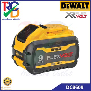 DEWALT DCB609 แบตเตอรี่ XR Flexvolt 20V/60V 9Ah. Lithium Ion