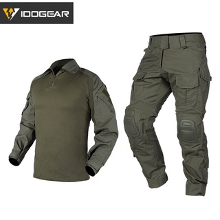 IDOGEAR Tactical G3 Combat Suit  Shirt &amp; Pants Knee Pads Update Ver Camo  Military Combat Uniform