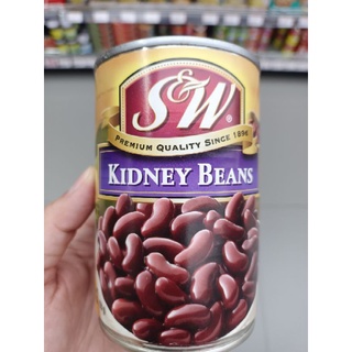 Red Kidney Bean Premium Quality &amp; Taste(S&amp;W) 432 g. ถั่วแดงกระป๋องเกรดคัดพรีเมียม