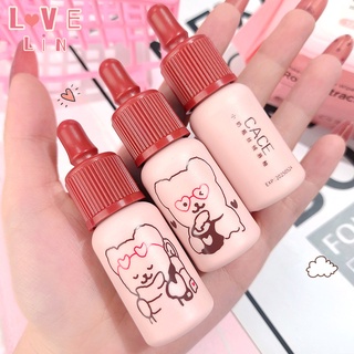 【Lovelin】ลิปสติก เนื้อแมตต์ ไม่จางหาย ขนาดเล็ก สีขาว สําหรับนักเรียน